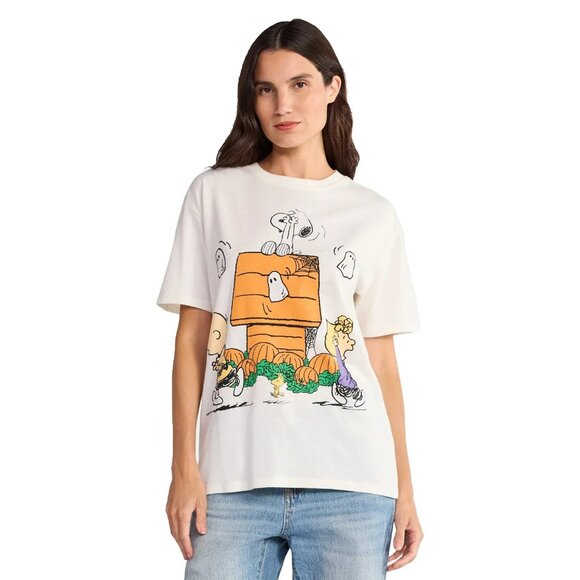 Peanuts Snoopy & Friends Halloween T-Shirt Womens Medium - Picture 1 of 12